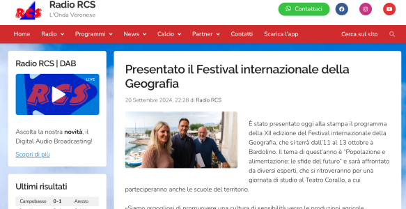 Radio RCS 20 settembre 2024